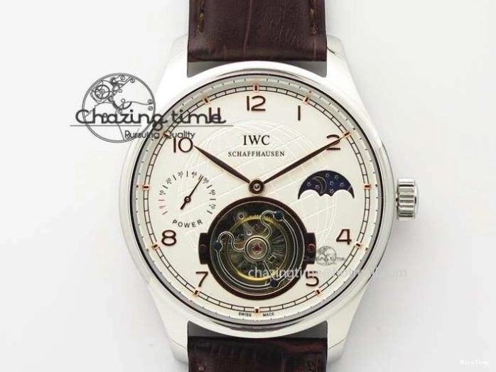 MIROTIME 1219 Portuguese IW3714 Diam ZF V2 1:1 Best Edition White Dial RG Numbers On Brown Leather Strap A79350 (Slim Movement) Fashionable 7246